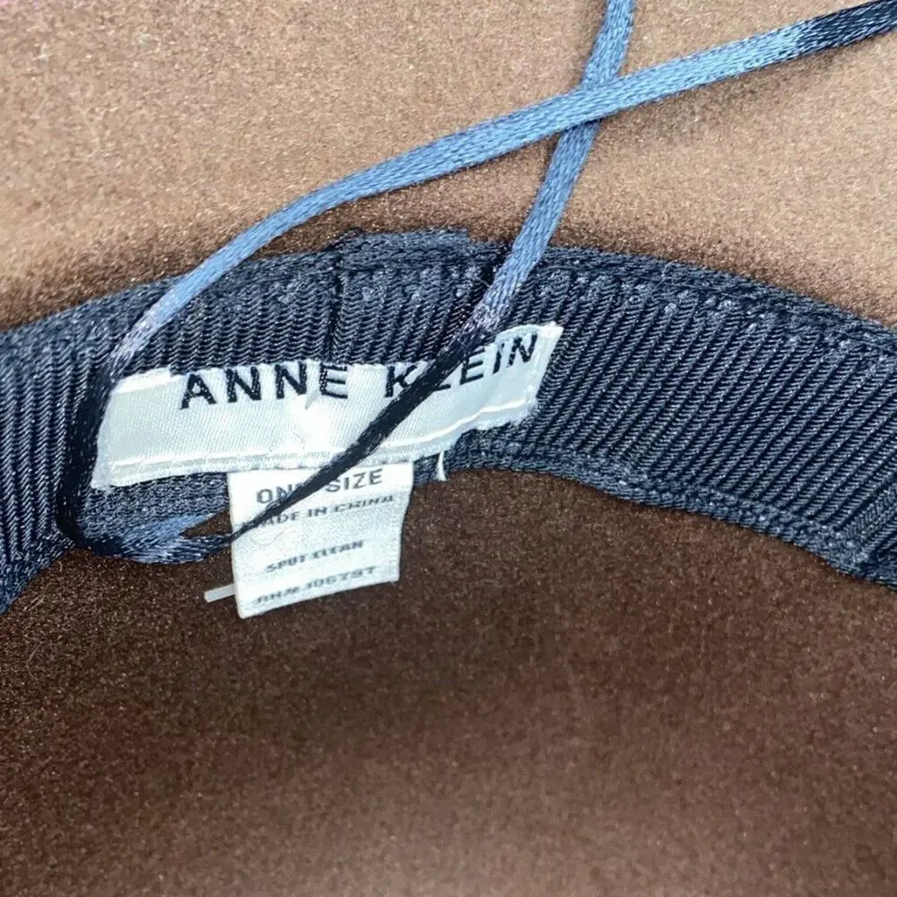Brown wide-brimmed hat by Anne Klein - Picture 3 of 7